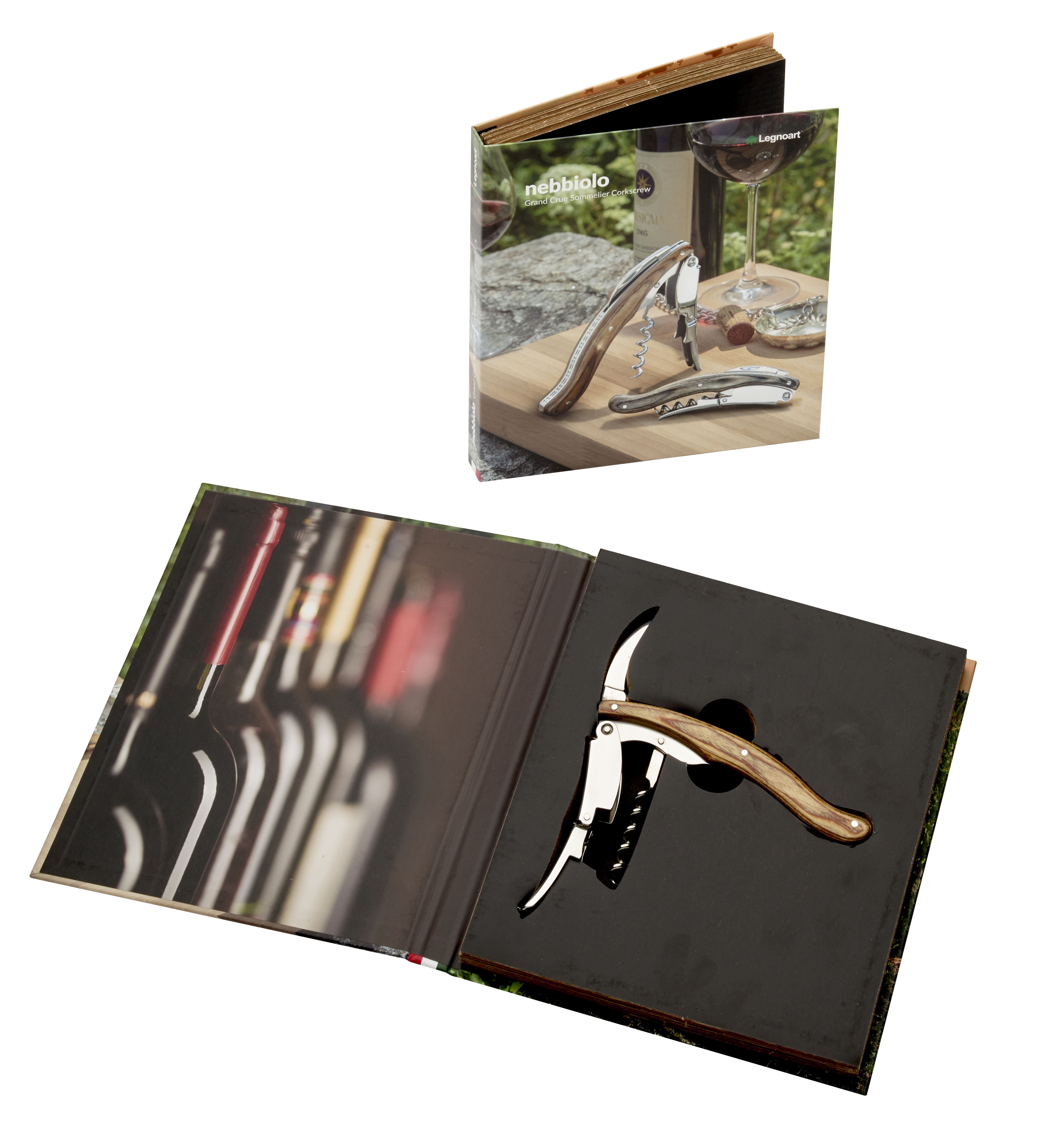 Legnoart NEBBIOLO Proptrækker brun bog form